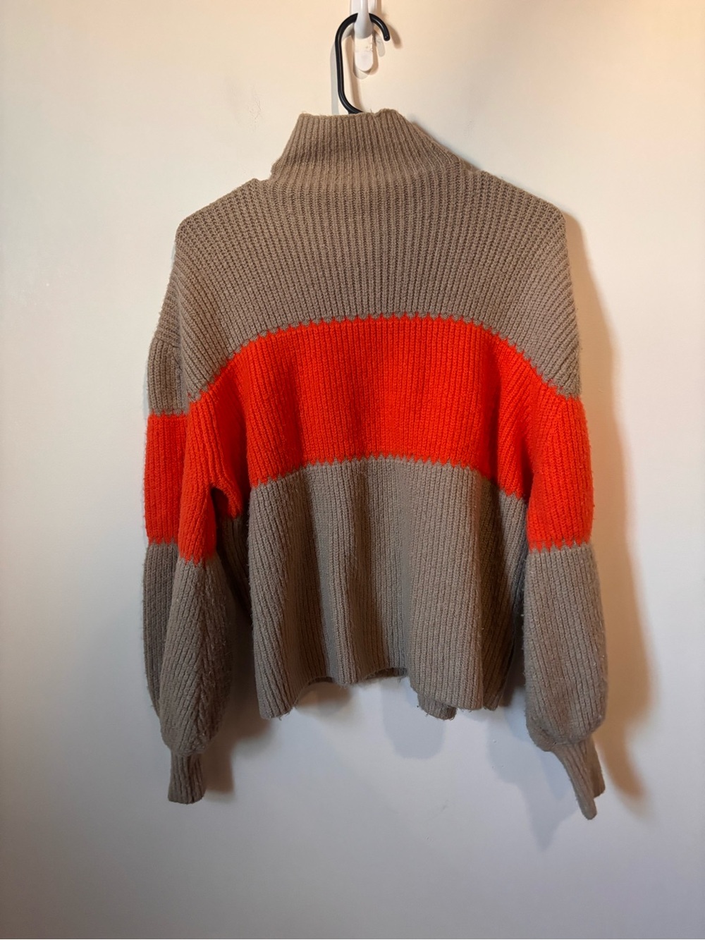 Tan and orange sweater